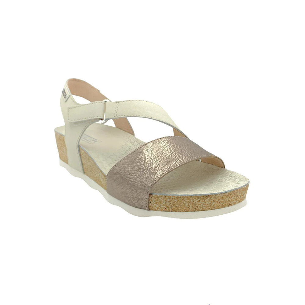 Pikolinos Leather Ankle Strap Sandals Mahon Stone - Medium - Picture 2 of 5